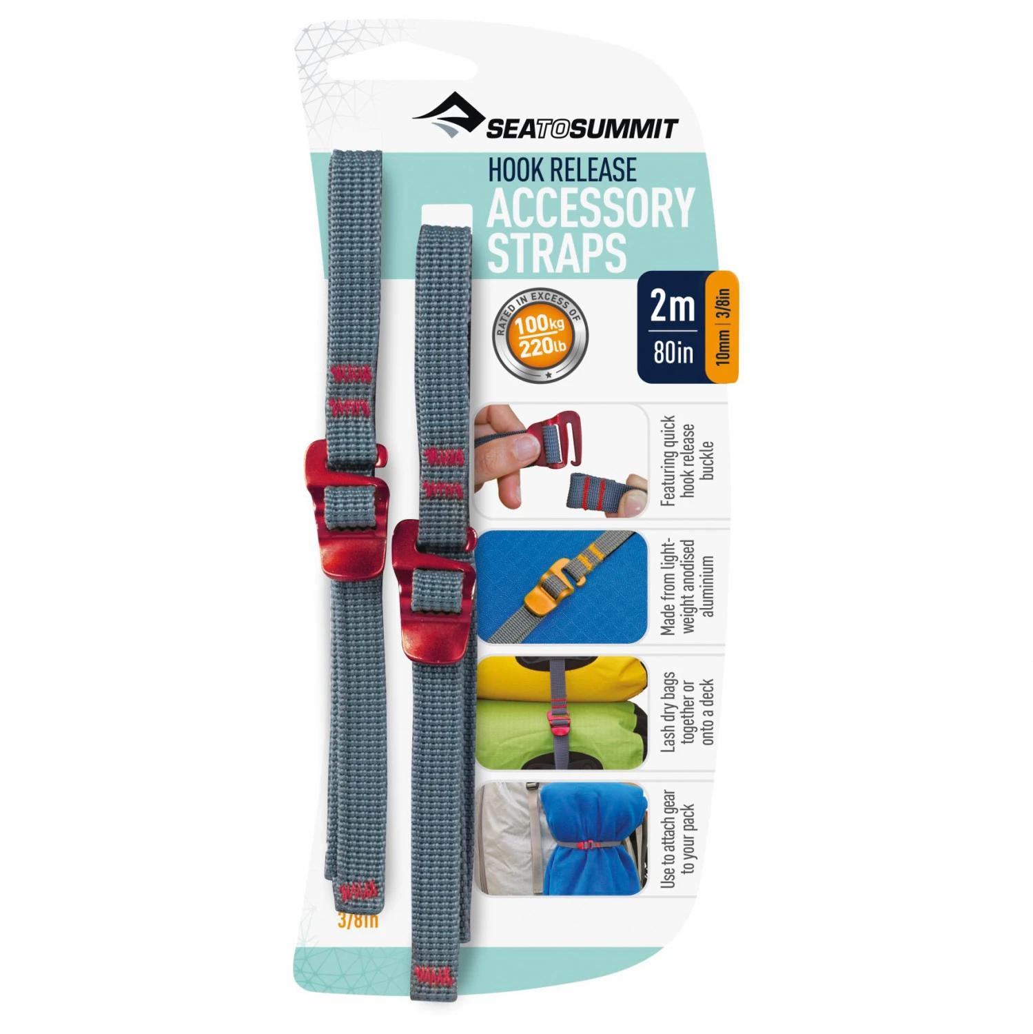 Sea To Summit Tie Down Accessory Strap With Hook 4 Sea To Summit Tie Down Accessory Strap With Hook - Afbeelding 2
